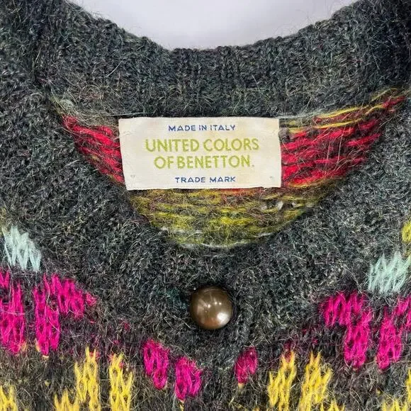 United Colors of Benetton Vintage Cardigan ASO Nadine Butler Hurley Twin Peaks S - Picture 3 of 16
